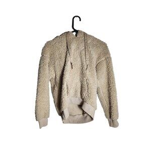 Love Tree Brand Fuzzy Hoodie Beige Size Small